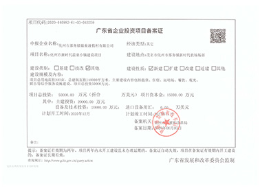 温泉小镇立项备案证